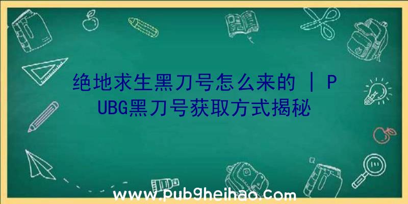 绝地求生黑刀号怎么来的